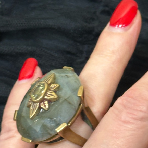 Stephen Dweck Labradorite & Citrine Cocktail Ring. Size 7